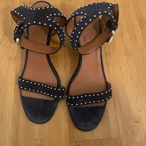 Givenchy made in Italy black heels with silver detail size 39